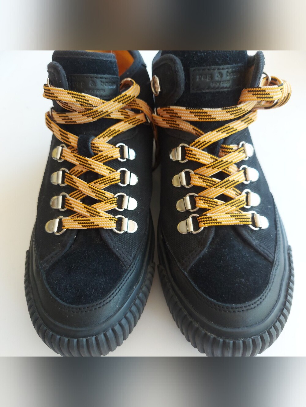 Rag & Bone RB Army Hiker Low Sneakers/Boots in black, size 6